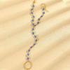 Bracelet High Saturation Dripping Glaze Blue White Eye Shape One-Piece Ring Integrated Design Bracelet Turkish Eye Symbol Bracelet