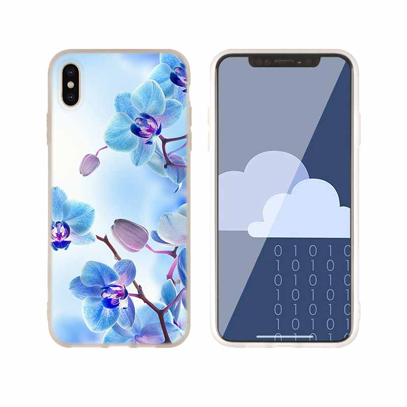 Orchid Flowers Colorful Soft Silicone Case For iPhone 13 11 12 Pro X XS Max XR 6 6S 7 8 Plus SE Mini Cover
