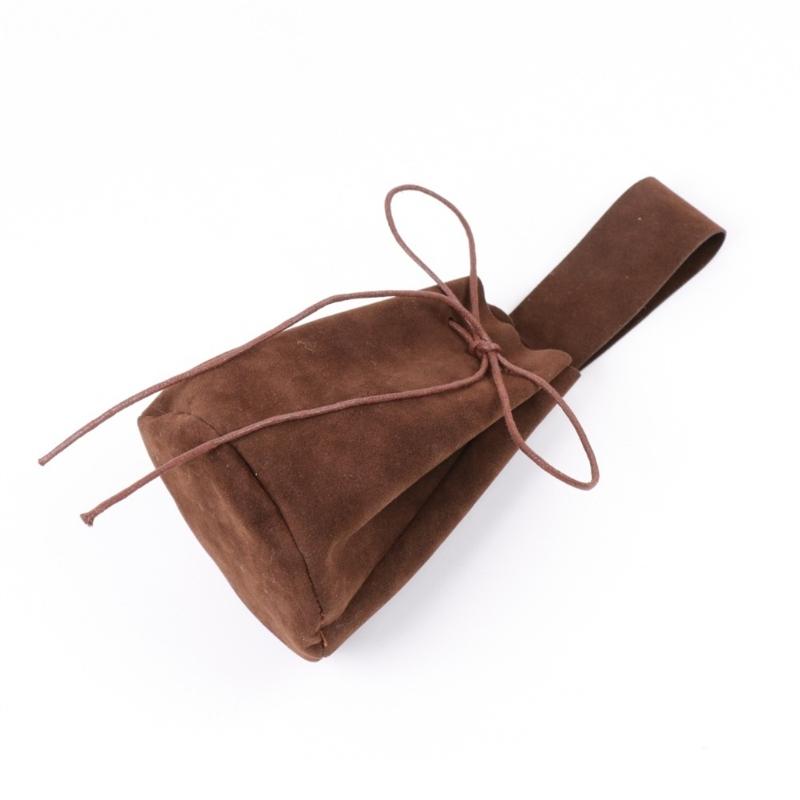 Medieval Leather Pouch Portable Drawstring Purse Medieval Belt Pouch Renaissances Belt Pouch Dices Bag for Men Womens