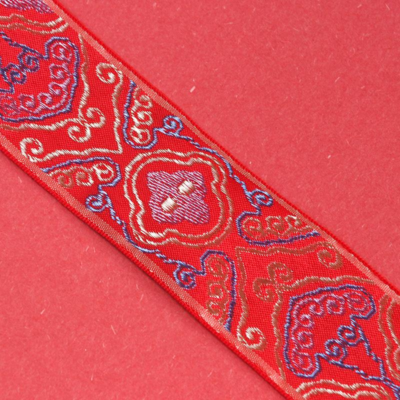 Broderie Elegantă Nuntă Stil Etnic Chinez Val Național Nuntă Zestre Chineză Decorație Panglică Aurie Legătură Roșie Panglică Țesută Litera Fericire