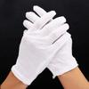 5 Paar weiße Baumwoll-Arbeitshandschuhe für trockene Hände, Handhabung von Folien, SPA-Handschuhe, zeremonielle hochelastische Handschuhe, Haushaltsreinigungswerkzeuge