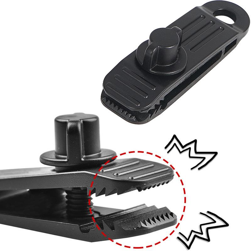 

1pcs Outdoor tent clip canopy tent sunshade windproof fixed buckle plastic clip wind rope buckle shark clip чёрный
