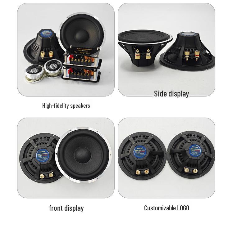 Aluminum Car Audio 6.5" Full-Range Two-Way Speaker System