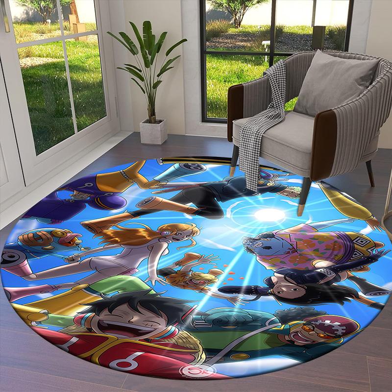 One Piece Round Area Rug Carpet Rug For Living Room Bedroom Sofa Playroom Decor Nonslip Floor Mat