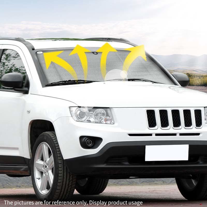 Car Front Windshield Sunshade Window Shade Foldable Sun Visor Cover Fit for Jeep Compass 2007-2016 Car Interior Accessories