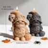 Happy Halloween Gnome Silicone Mold Pumpkin Gnomes Soy Wax Candle Mold Resin Skeleton Plaster Mould for Haunted House Prop Decor