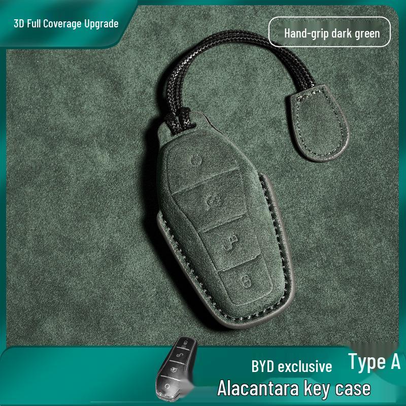 BYD Car Key Suede Case for Tang DMI, Han EV, Dolphin, Seal, Song PLUS, Yuan DMP Models