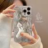Minimalist floral mirror case for iPhone 16 Pro Max, iPhone 17, iPhone 15, iPhone 11, iPhone 8 Plus, and iPhone X