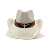 Corn Husk Material Straw Hat Western Cowboy Hat Spring and Summer Men and Women Panama Sun Hat Elegant Cowboy Straw Hat