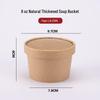 Disposable Kraft Paper Takeaway Bowl with Lid