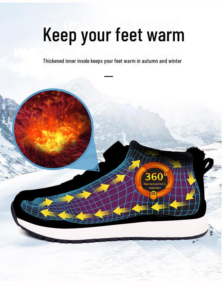 Herren- & Damen Winter Anti-Rutsch Laufschuhe - Dick, Warm, Samtgefüttert, MX2066