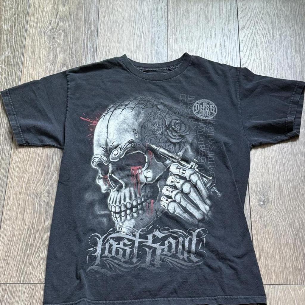 Classic Y2k Gothic Style Tshirt Print Oversized T Shirt High Street Shirts Gothic Round Neck Cotton Tops New Unisexs Unisex T Shirt