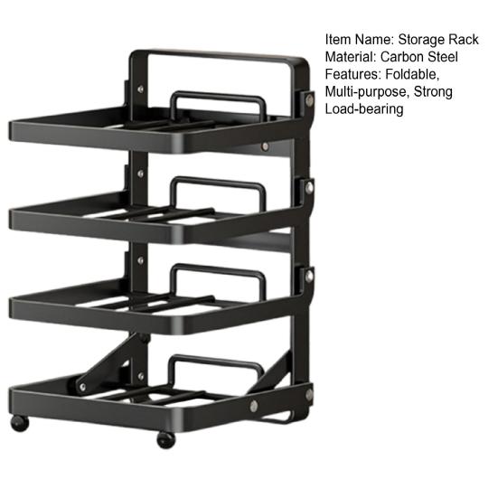 Wall Mount Kitchen Storage Rack Pot Pan Organizer Strong Load-bearing Multi-layer