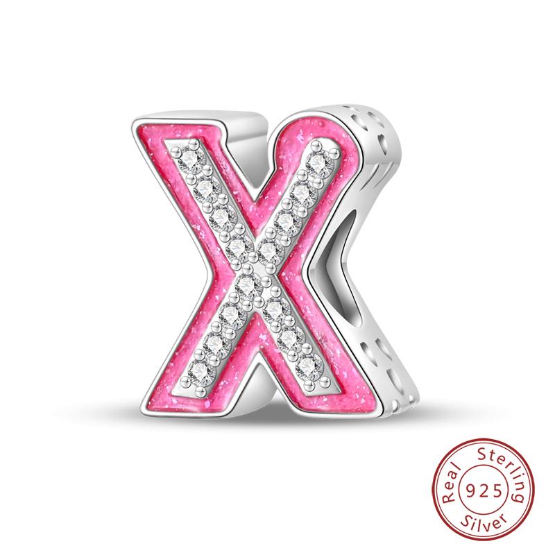 Passen Qikaola Armbänder Charms Sterlingsilber Kupfer 26 Alphabet Buchstaben Charms Perlen Für Frauen Feiner DIY Geburtstags Schmuck Geschenke