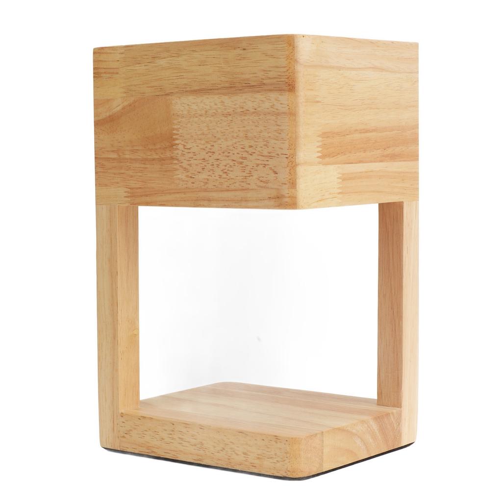 Lampe Chauffe-Bougie Parfumée Fonte de Cire Parfumée Dimmable Lanterne Chauffe-Bougie en Bois pour Chambre