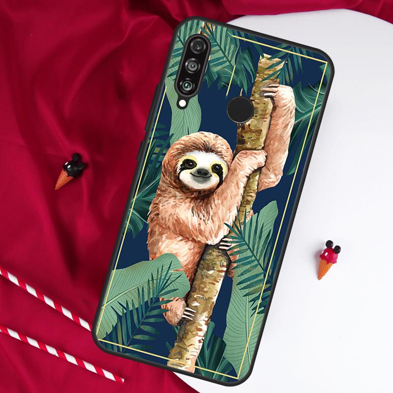 Sloth For Huawei Nova 12i 11i 8i 12s 9 10 SE Y90 Y60 Y70 Y72 Y61 Y91 P20 P30 P40 Lite P60 Pro Case