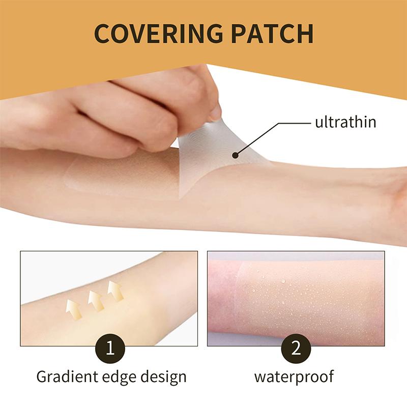 Skin Invisible Concealer Patch Sticker Breathable Tattoo Scar Cover Waterproof Skin-Friendly Silicone Tape Simulation Skin Stick