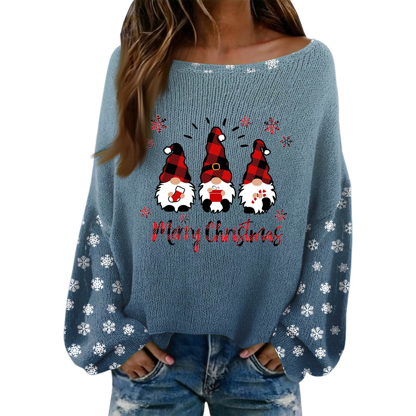 Women s Fashion Long Sleeved Elegant Sweater Top L