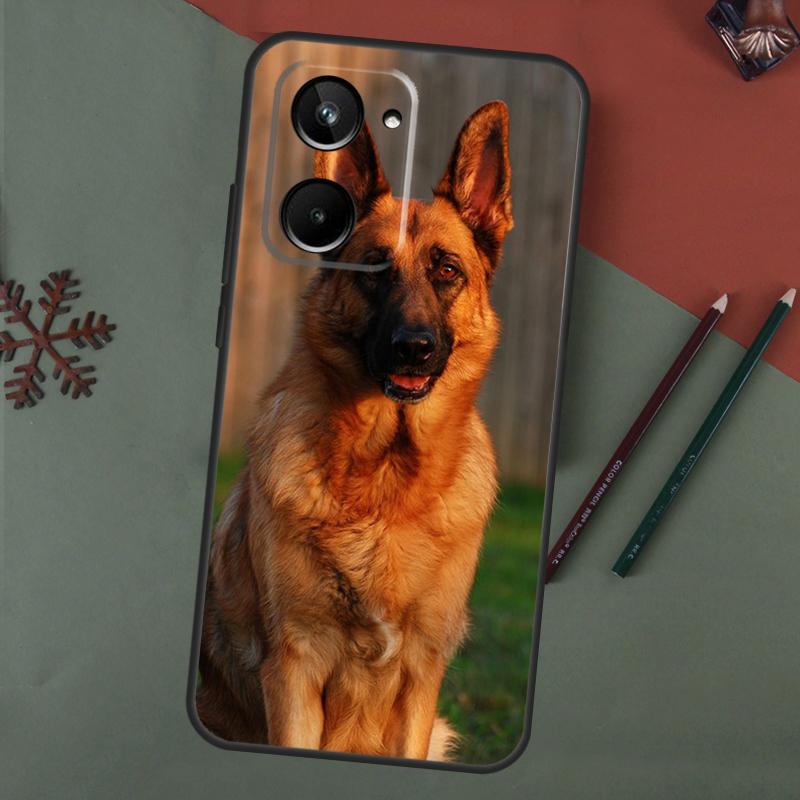 German Shepherd Dog Case For Realme C67 C51 C75 C63 C61 C65 C55 C53 C35 C71 11 12 13 14 Pro Plus GT6 GT7 15 Pro