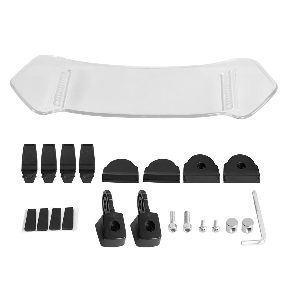 PC Plastic Moto Extension Windshield Adjustable Angle Motorcycle Wind Screen Motorcycle