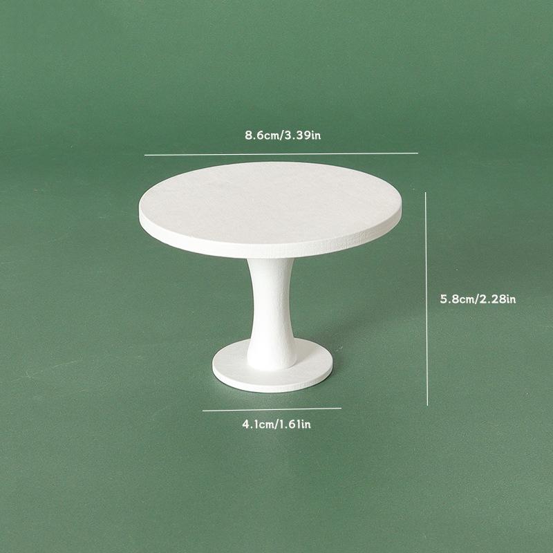 1/12 Dollhouse Mini Round Tea Table Model Dollhouse Dining Room Furniture Decoration Dolls House Micro Scene Decor Ornaments