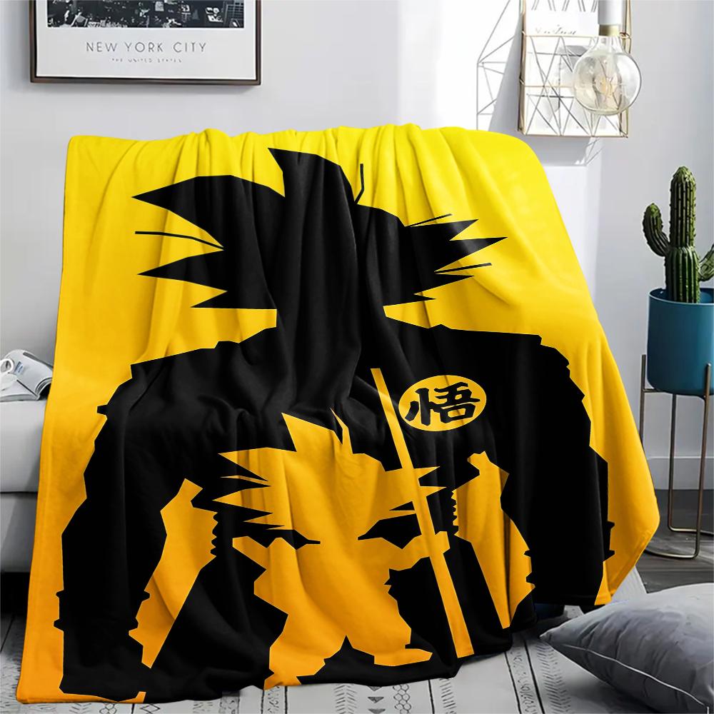Coperta in Flanella con Stampa Personaggi Dragon Ball, Alta qualità Confortevole per Tutte le Stagioni, Arredamento per la Casa, Calore e Comfort, Perfetta per Regali di Natale