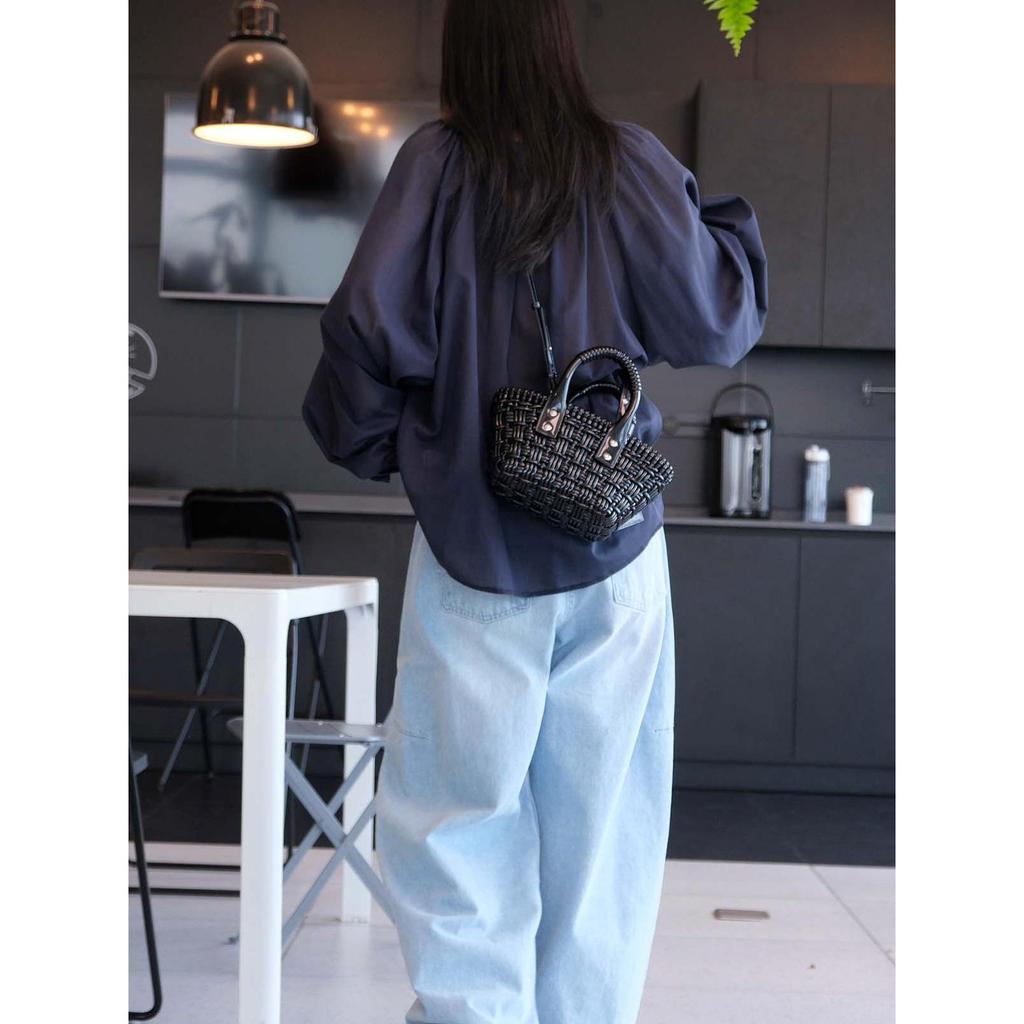 Louvre Summer French Romantic Lantern Sleeve Baby Doll Top for Women