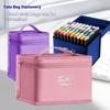 1 Piece Large Capacity Art Marker Pen Storage Bag 40/100/120Pcs Pencil Bag Folding Square Marker Pen Pouch Organizer