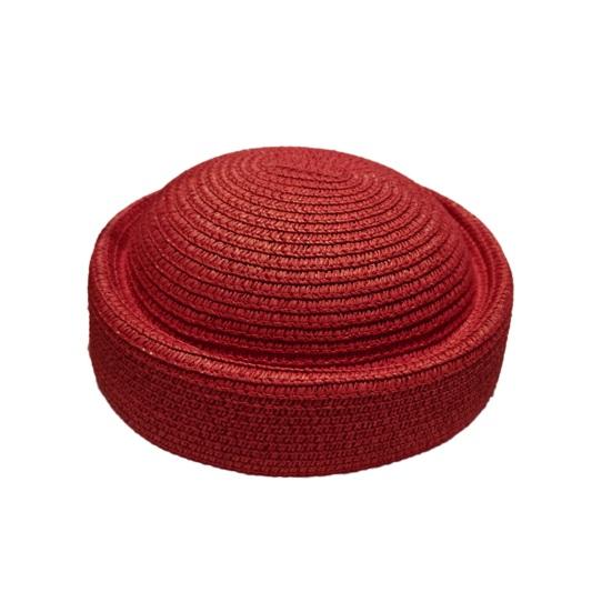 

Stewardess Hat Lightweight Breathable UV Protection Straw Hat Outdoor Beach Sun Hat Summer Accessory червоний