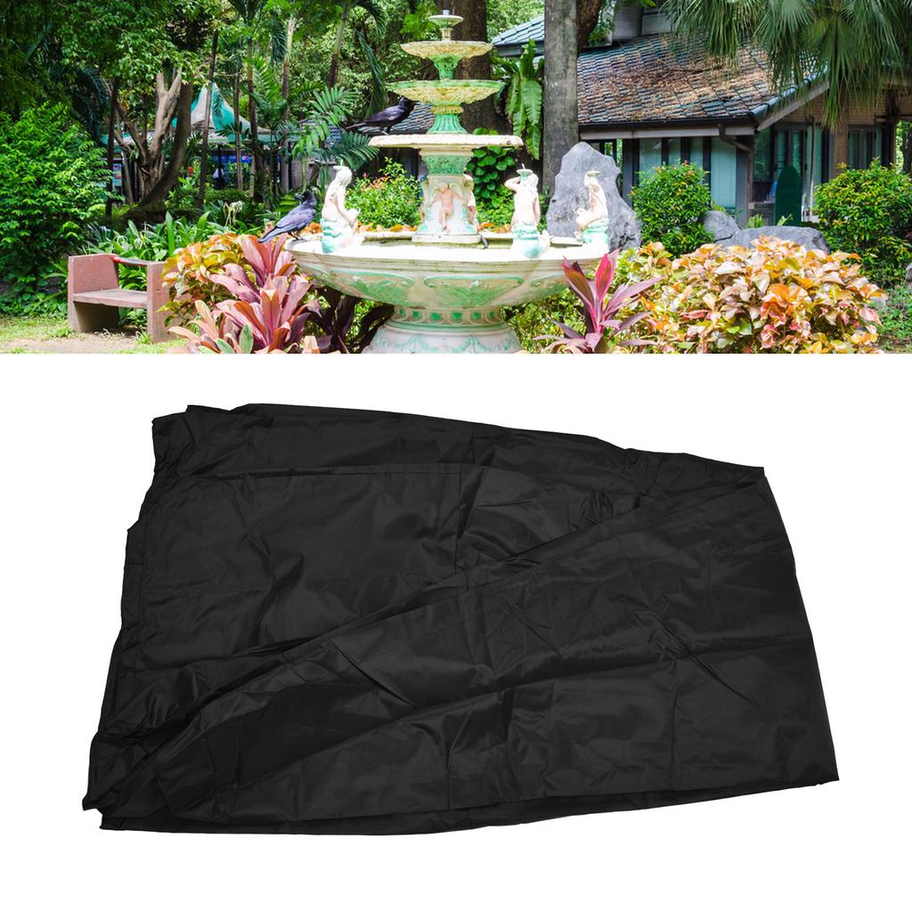 Garden Fountain Cover 210D Silver Coated Oxford Cloth Waterproof Statue  ive Cover for Outdoor Patio