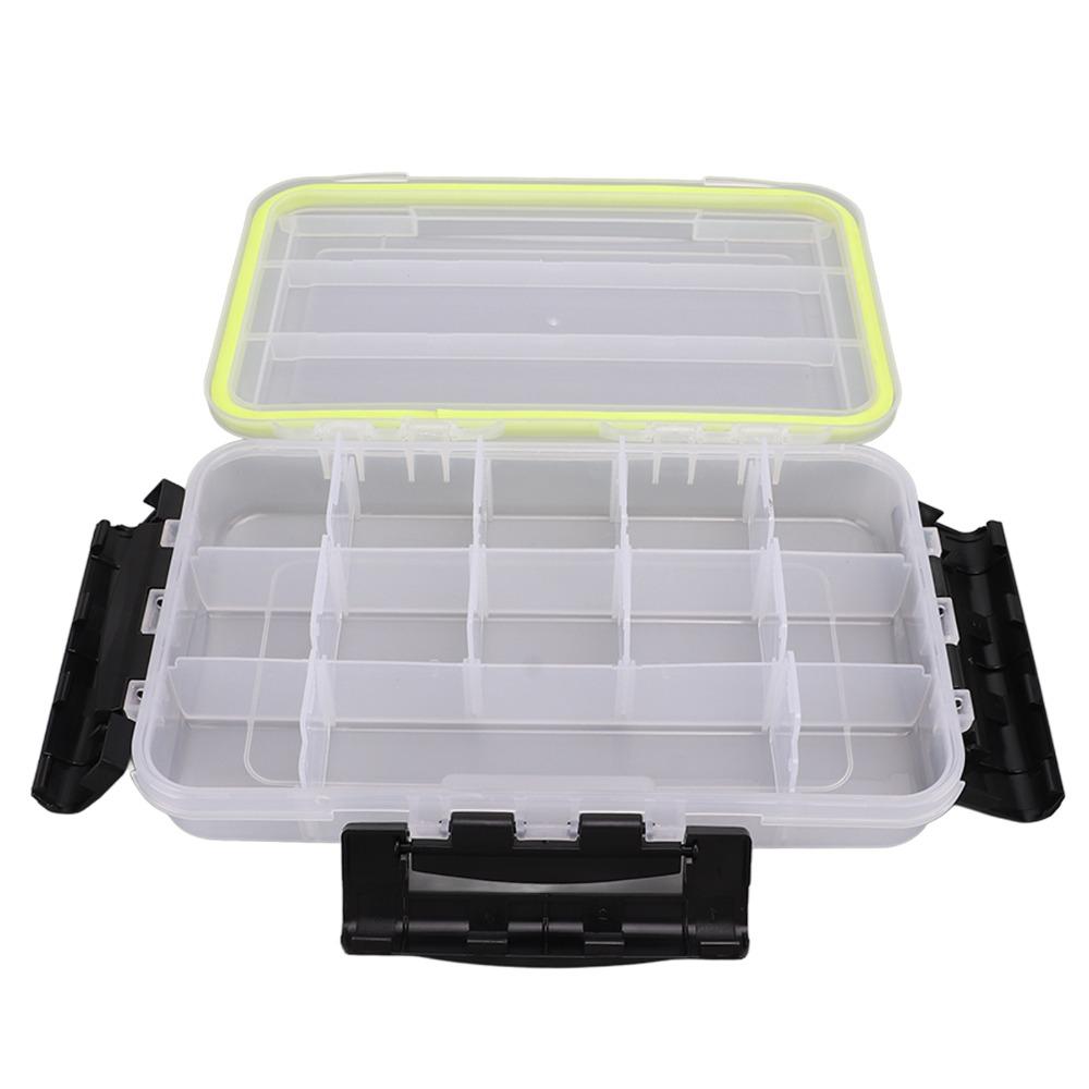 Transparent Lure Storage Box with Movable Dividers Fishing Organizer Box Lure Storage