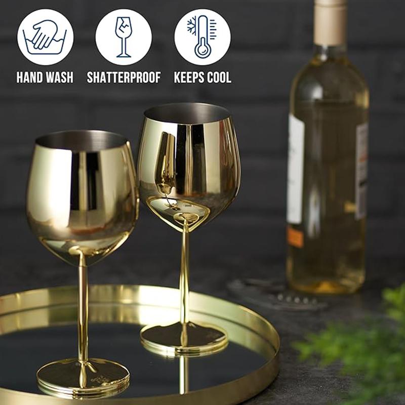 New Stainless Steel Glass Cocktail Creative Metal Wine Glass Bar Restaurant Champagne Glass Red Wine Glass Drinkware Barware Cup for daily use
