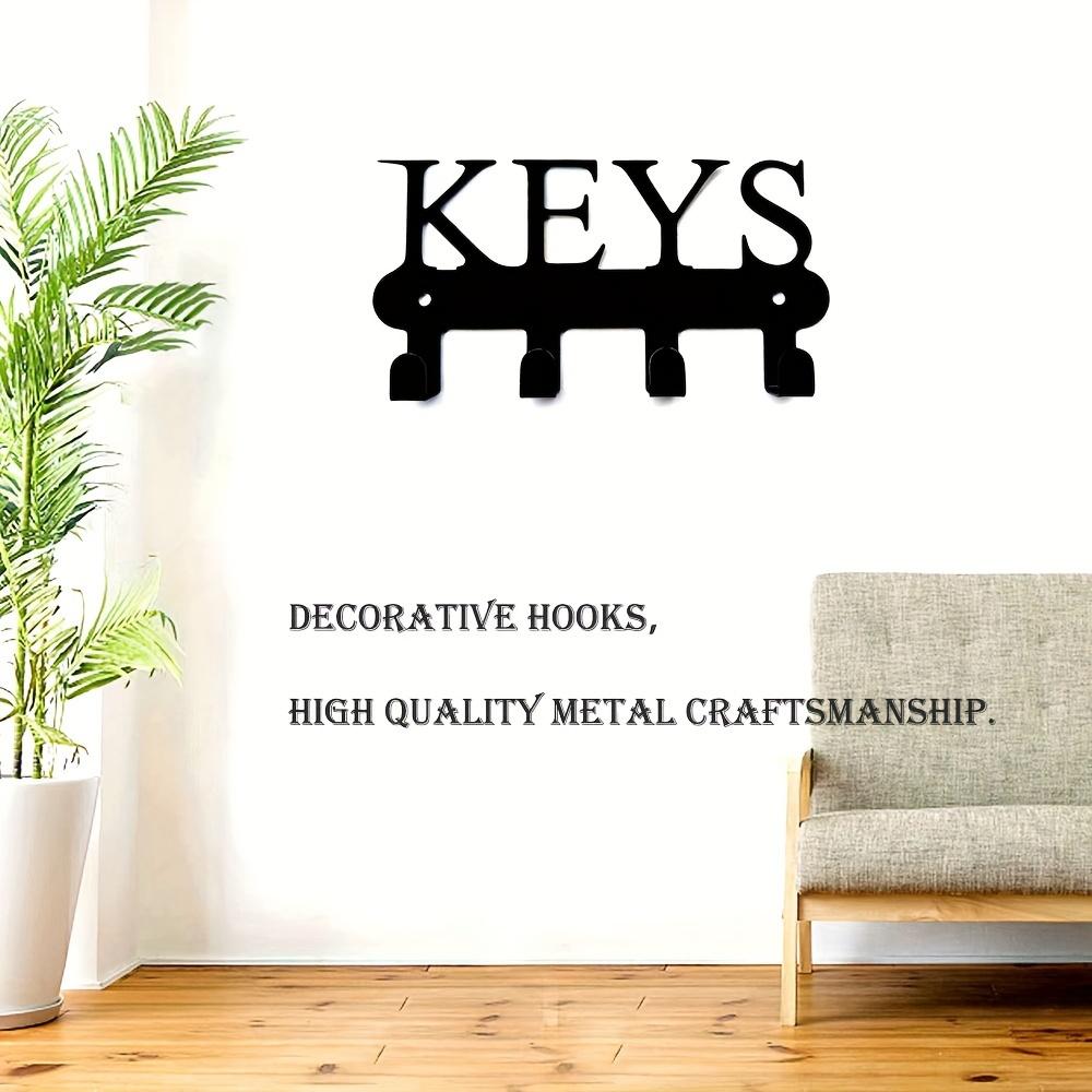 Charming Metal Key Hook - Rust-Proof, Powder-Coated Wall Mount for Keys, Clothes & Hats - Perfect for Home Decor