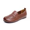 Fashion Luxury Comfortable Walk Shoes Women's Loafers Ballet Flats Elderly Woman Genuine Leather Moccasins Mom Vintage Soft Sole Shoes