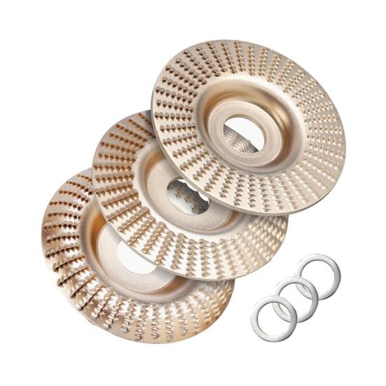 Angle Grinder Polishing Pad, Heavy-Duty Wood Carving Disc, High Carbon Steel Carbide Sanding Disc, for Smooth Engraving Sanding Buffing Woodworking
