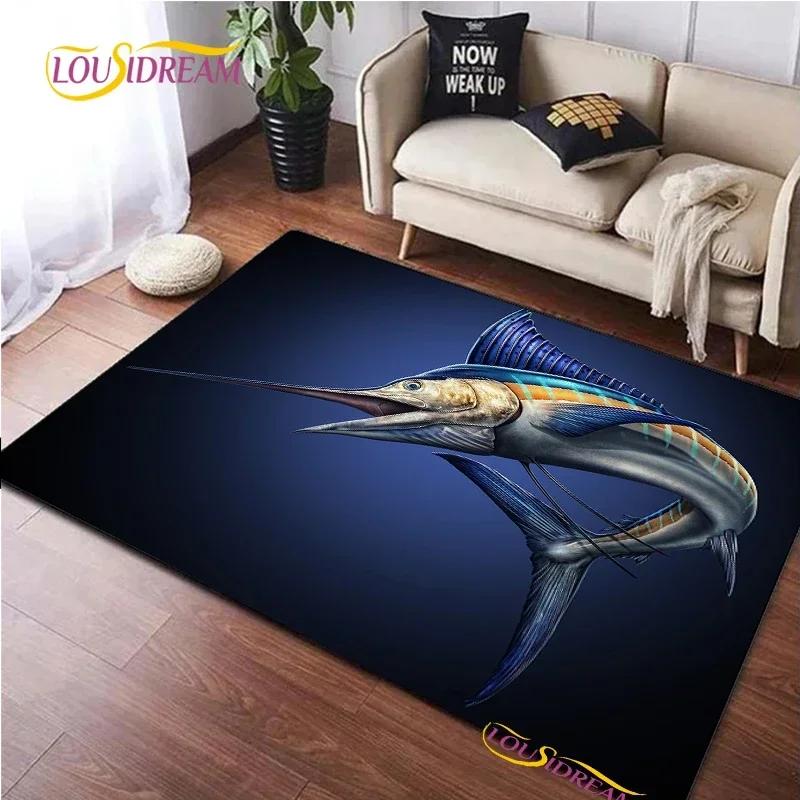 Fishing Enthusiast Carpet for Living Room Sofa Table Bedroom Rugs Home decor Kitchen washroom Indoor Outdoor Non-slip floor Mats