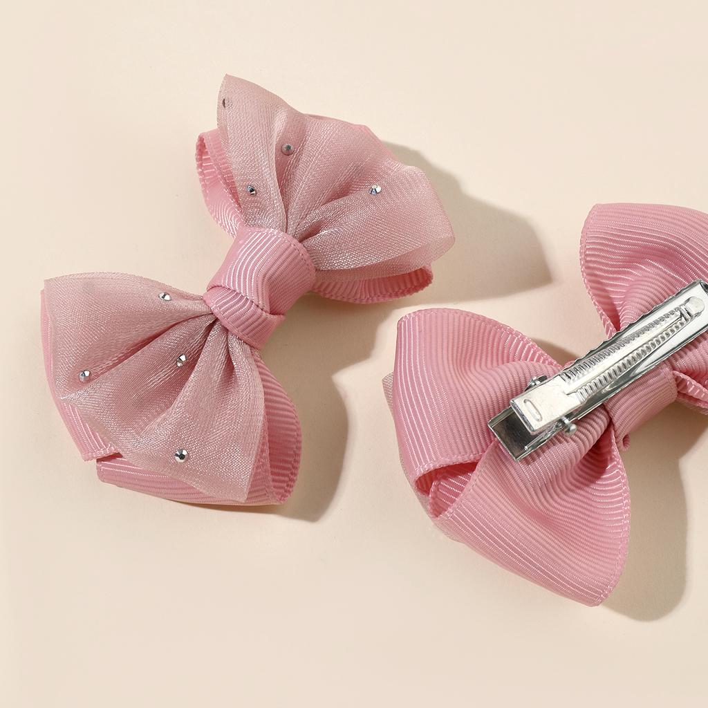 2 STÜCKE Neue Niedliche Prinzessin Mesh Mode Einfarbig Schmetterling Lieblich Mädchen Haarnadeln Kinder Kopfschmuck Haarspange Haarclips Haarschmuck