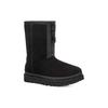 New UGG Classic Short Zipper Tape Logo Boot 'Black' Women's 1144035-BLK