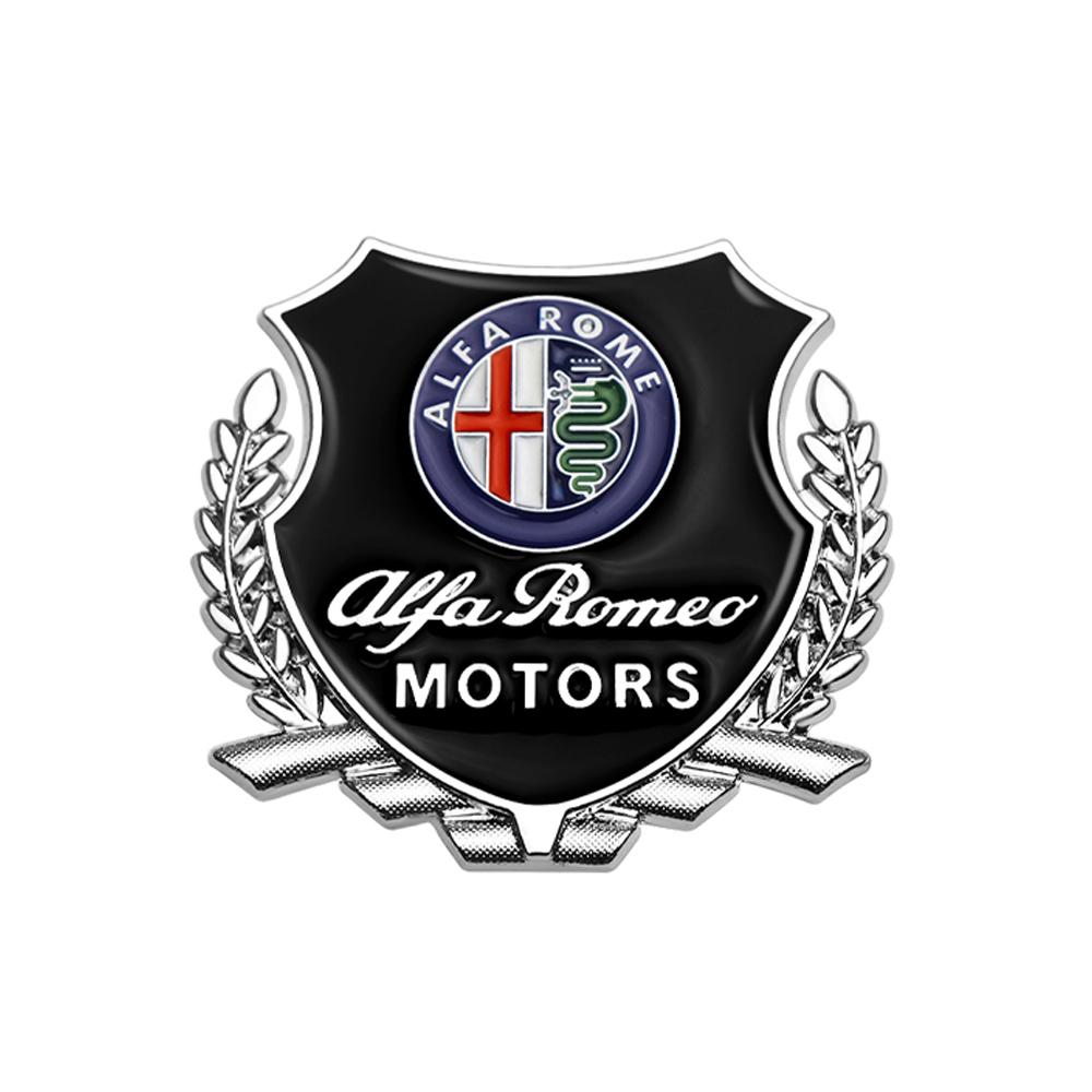 For Alfa Romeo 2026 Hot Sticker 1PC Gold/Sliver Car 3D Metal Emblem Modeling Body Window Decor Sticker Auto Accessories For Alfa