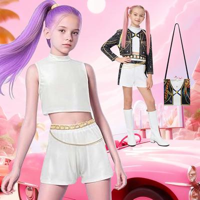 Detský KPop Kostým Lovcov Démonov Zoey Rumi Mira Maškarný kostým Cosplay Huntrix Anime Cosplay pre dievča Halloween Karnevalová párty