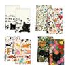 2 Pezzi Strofinacci Colorati Gatto Fiore Super Assorbenti Riutilizzabili Asciugapiatti Lavabili in Lavatrice