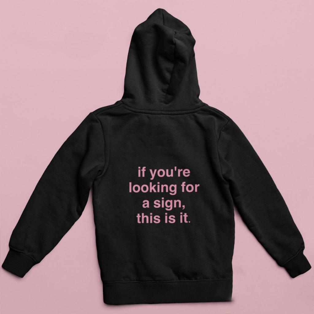 Wenn Sie nach einem Zeichen suchen, ist dies das Richtige für Sie. Kapuzenpullover für Damen, Sweatshirts, Pullover, Unisex-Oberteil aus reiner Baumwolle, lässige Kapuzenpullover