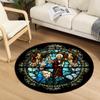 Bedroom Kids Play Floor Carpet Door Mat Modern Living Room Carpet Notre Dame Church Painted Round Room Carpet Chair Mat