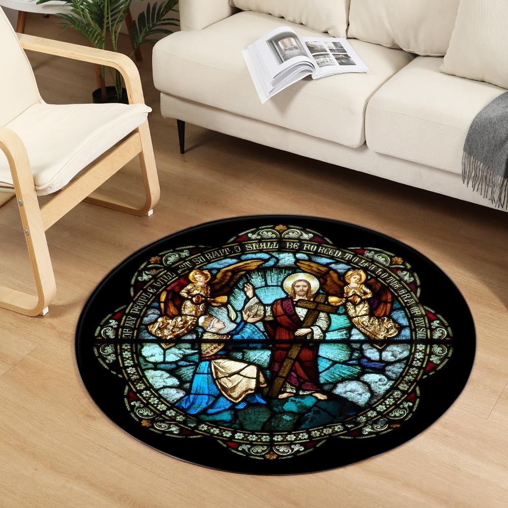 Bedroom Kids Play Floor Carpet Door Mat Modern Living Room Carpet Notre Dame Church Painted Round Room Carpet Chair Mat