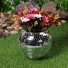 Chain Disco Ball  Flower Planter Wood Base Plant Hanging Basket Hanging Flower Pot  Garden Decor