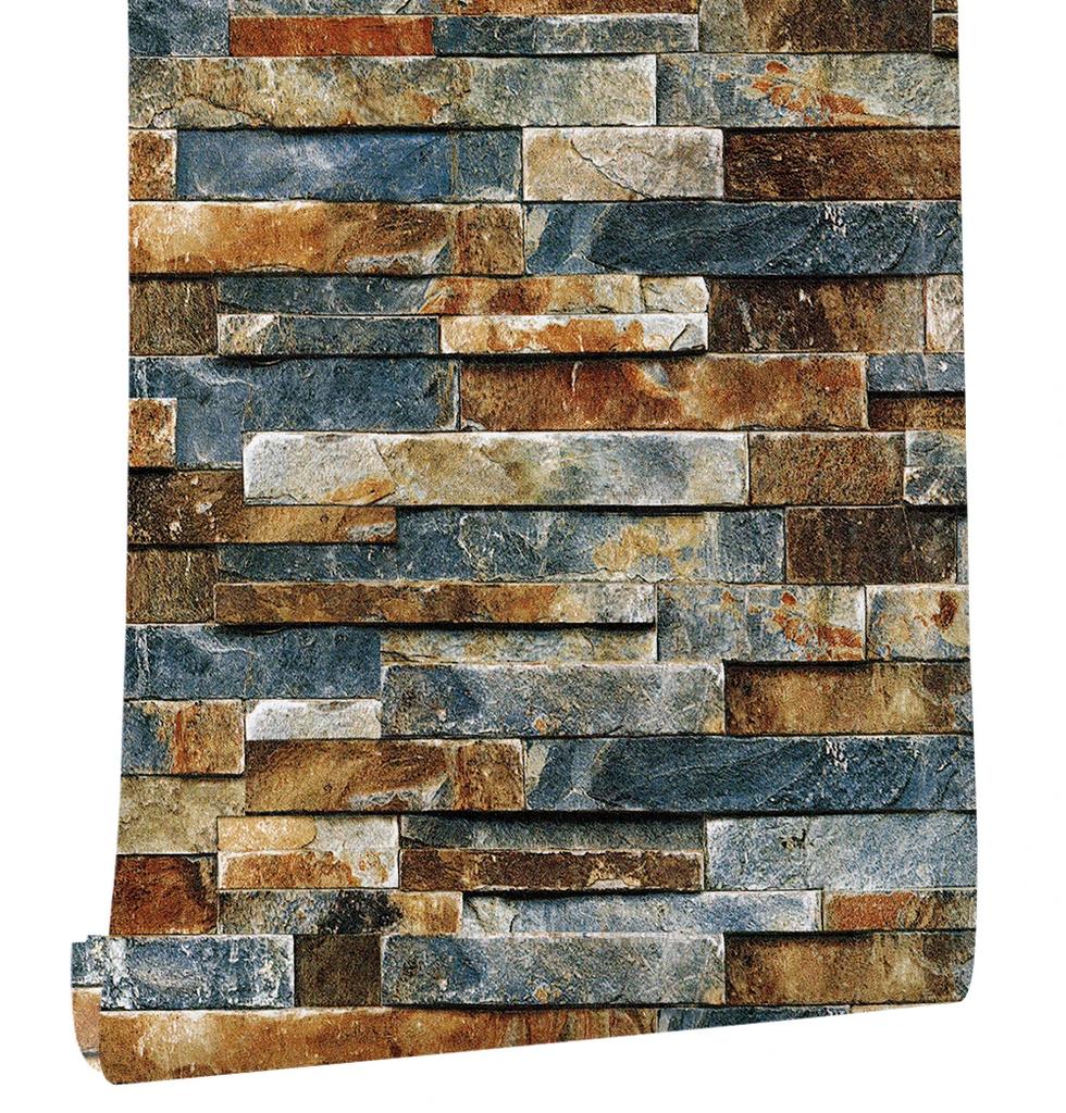 Stone Peel and Stick Wallpaper Decoration Stone Wallpaper Self-Adhesive Wall Paper for Home Decor TV Wall Easy To Peel Stick