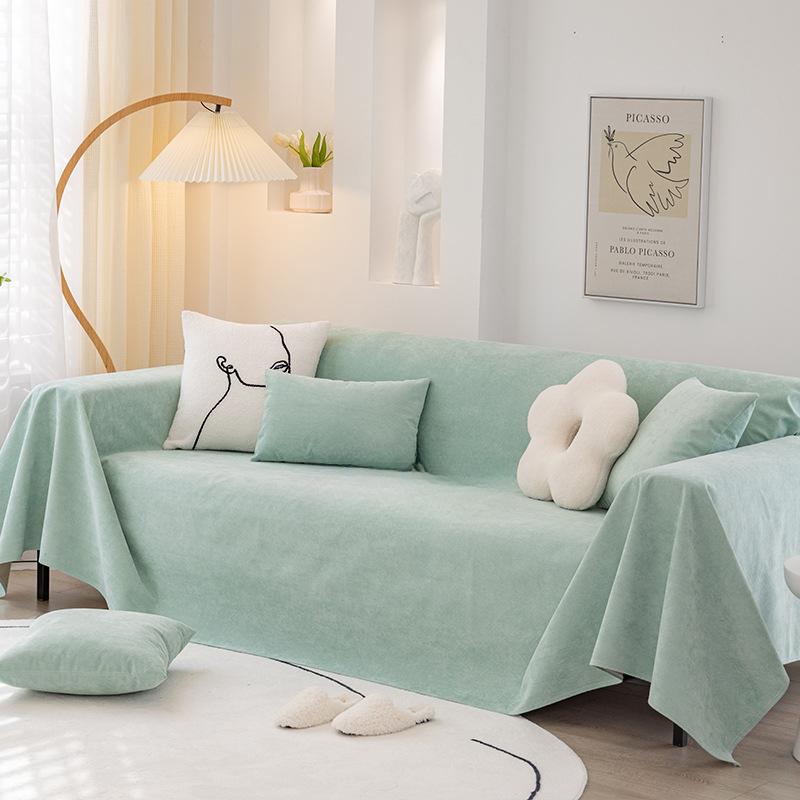 Prosop Universal de Sofa Impermeabil pentru Toate Sezoanele Izolare Urină Anti-Zgârieturi Prosop Husă Sofa Chenille Anti-Alunecare Non-Adeziv Lână Husă de Sofa