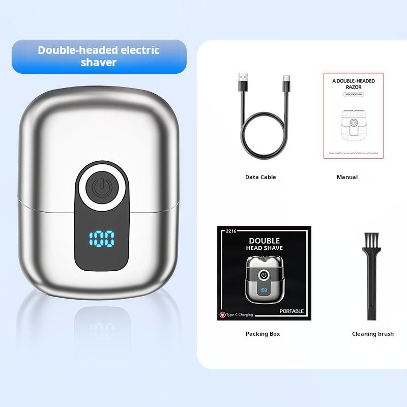

Мини-электробритва Компактная быстрая зарядка для дома и автомобиля Мужская бритва Портативный домашний нож для бороды белый
