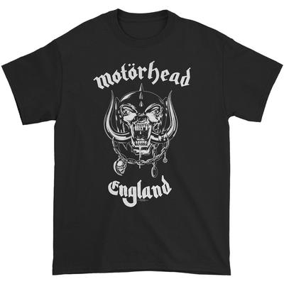 Motorhead Classic White England Logo T-shirt X-Large Black Unisex T-Shirt