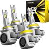 2X AUXITO Q16 Turbo H11 LED Headlight High Power Canbus White 9005 HB3 9006 HB4 100W 20000lm High Low Beam Bulb For Car Lamp 12V